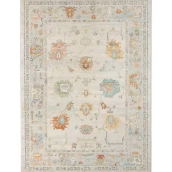 Beige Bohemian Area Rug, 7x9