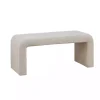 Beige Boucle Waterfall Bench