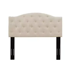 Beige Bryne Button Tufted King Headboard