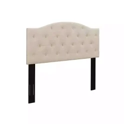 Beige Bryne Button Tufted King Headboard