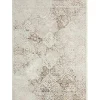 Beige Faded Damask Area Rug, 5x7