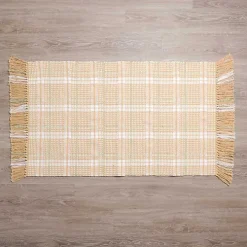 Beige Jesse Plaid Scatter Rug