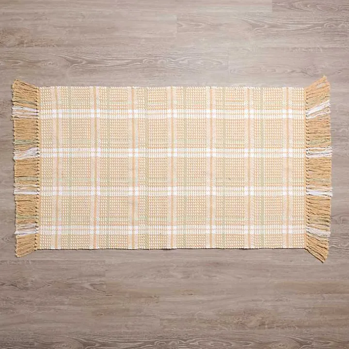 Beige Jesse Plaid Scatter Rug