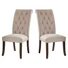 Beige Tufted Landon Dining Chairs, Set of 2