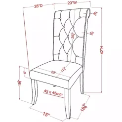 Beige Tufted Landon Dining Chairs, Set of 2