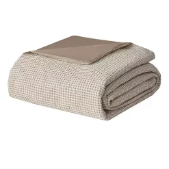 Beige Waffle Weave 3-pc. Queen Duvet Cover Set