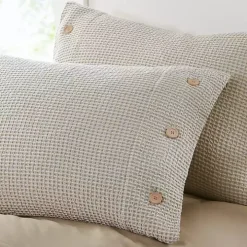 Beige Waffle Weave 3-pc. Queen Duvet Cover Set