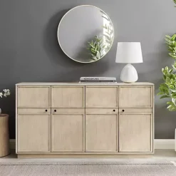 Birch Wood 4-Door Sideboard