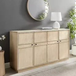 Birch Wood 4-Door Sideboard