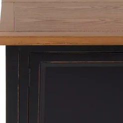 Black & Oak 4-Drawer Charlotte Sideboard