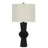 Black Abstract Column Table Lamp