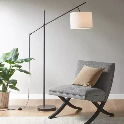 Black Adjustable Arm Modern Floor Lamp
