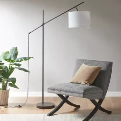 Black Adjustable Arm Modern Floor Lamp