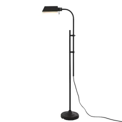Black Adjustable Height Pharmacy Floor Lamp