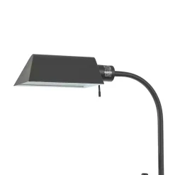 Black Adjustable Height Pharmacy Floor Lamp