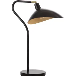 Black and Gold Curved Neck Giselle Task Lamp