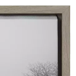 Black and White Snow Day Framed Canvas Art Print