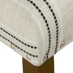 Black and White Striped Dining Chairs, Set of 2