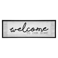 Black and White Welcome to Our Home Framed Plaque