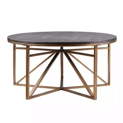 Black Antique Bronze Kayden Round Coffee Table