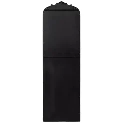 Black Arch Ornate Crown Full Length Wall Mirror