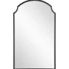 Black Arched Scallop Edge Wall Mirror