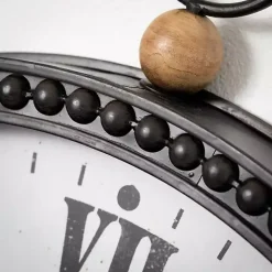 Black Beaded Metal Wall Clock