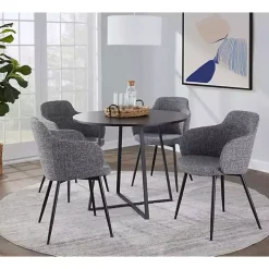 Black Canary Cosmo Round Dining Table
