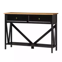 Black Cara Console Table