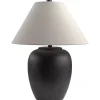 Black Ceramic Round Table Lamp