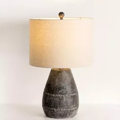 Black Concrete Porter Table Lamp