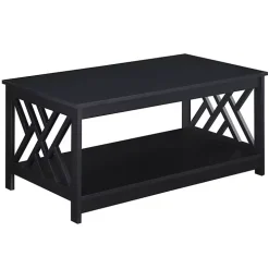 Black Cut-Out Sides Coffee Table