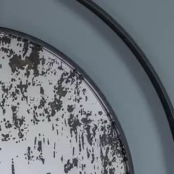 Black Distressed Floating Wall Mirror