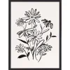 Black Floral Bouquet Framed Art Print