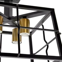 Black Ironhouse Flush Mount Light