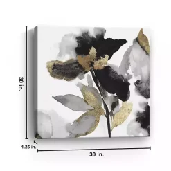 Black Leaves II Giclee Canvas Art Print, 30x30 in.