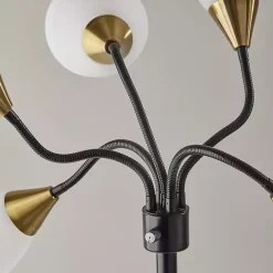 Black 5-Light Adjustable Tree Floor Lamp