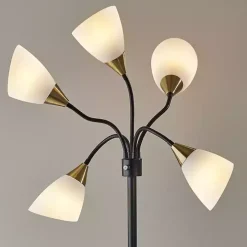 Black 5-Light Adjustable Tree Floor Lamp