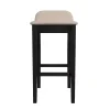Black Lowback Padded Bar Stool