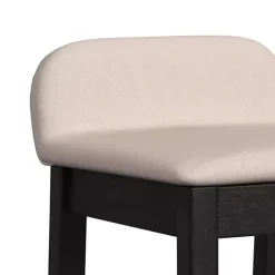 Black Lowback Padded Bar Stool