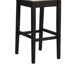 Black Lowback Padded Bar Stool