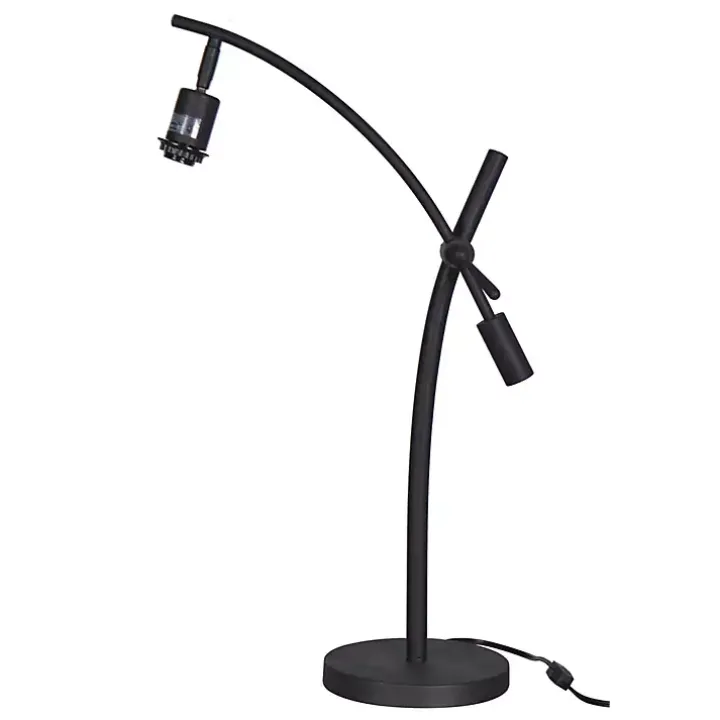 Black Metal Adjustable Task Shade Table Lamp