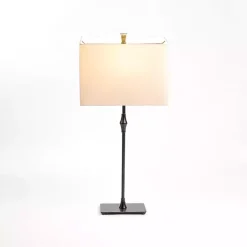 Black Metal Candlestick Table Lamp