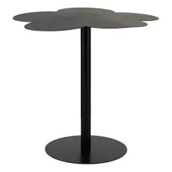 Black Metal Clover Accent Table