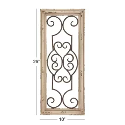 Black Metal Farmhouse Scroll Wall Plaque
