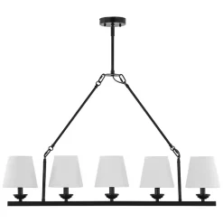 Black Metal Linear Chandelier