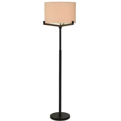 Black Metal Tri-Arm Floor Lamp