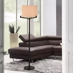 Black Metal Tri-Arm Floor Lamp
