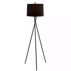 Black Metal Tripod Twist Floor Lamp