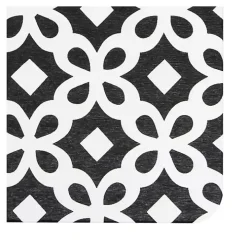 Black Patterned Stone Bath Mat